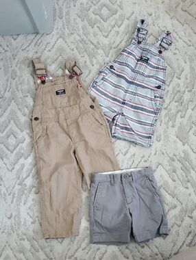 OshKosh B'gosh Bundke Kids Overalls, Classic Tan, Americana